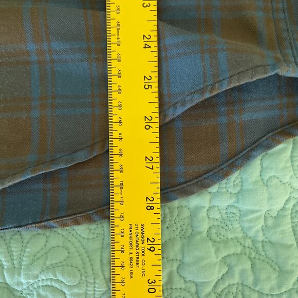 ExOfficio Mens Long Sleeve Blue Plaid Button Up Hidden Pocket Shirt Large - Picture 13 of 15